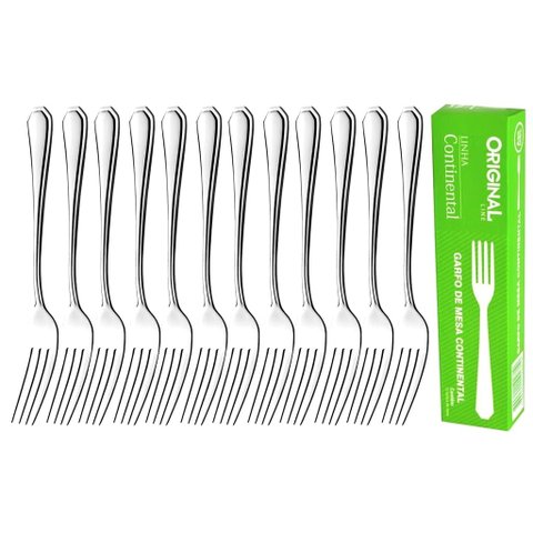 Jogo Garfo Faca Colher Inox 48 Peças Garfo Faca Colher Restaurante Bufffet Premium Original Line