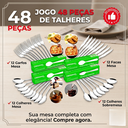Ver imagem 1 de Jogo Garfo Faca Colher Inox 48 Peças Garfo Faca Colher Restaurante Bufffet Premium Original Line