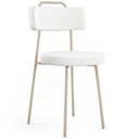 Ver imagem 3 de Kit 08 Cadeiras Decorativas Estofada Sala Jantar Barcelona Arena L02 Facto Branco - Lyam