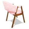 Cadeira Sala de Jantar em Madeira Yara Suede Rosa Bebê D03 - D’Rossi - 7
