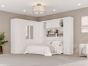 Ver imagem 1 de Guarda-Roupa Casal Modulado de Canto com Espelhos 9 Portas 2 Gavetas Multimóveis Branco