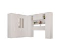 Ver imagem 2 de Guarda-Roupa Casal Modulado de Canto com Espelhos 9 Portas 2 Gavetas Multimóveis Branco