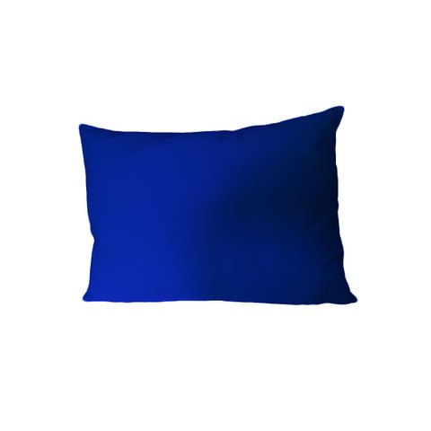 Capa para Almofada Encosto para Sofá Gigante Decorativa 80x60cm Happy Line Cor Lisa - Azul