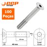 Parafuso Allen Aço Inox Cabeça Chata M6 x 40 mm - 100 Peças - 1