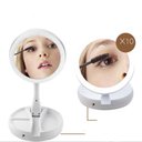 Ver imagem 2 de Espelho de Maquiagem Led Dobrável de Zoom 10x Dupla Face Usb