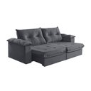 Ver imagem 1 de Sofá 5 Lugares Retrátil e Reclinável Martins M-164 Veludo Grafite