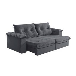 Sofá 5 Lugares Retrátil e Reclinável Martins M-164 Veludo Grafite - 1