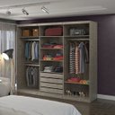 Ver imagem 2 de Guarda-Roupa Casal com Espelho 3 Portas de Correr 4 Gavetas 1902E1 