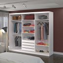 Ver imagem 2 de Guarda-Roupa Casal com Espelho 3 Portas de Correr 4 Gavetas 1902E1 