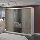 Ver imagem 1 de Guarda-Roupa Casal com Espelho 3 Portas de Correr 4 Gavetas 1902E1 