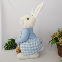 Ver imagem 3 de Coelha Páscoa Rústico Fios Sisal Branco