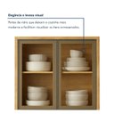 Ver mais imagens de Armário Aéreo para Cozinha 2 Portas de Vidro 80cm Nobre Marrom/Cinamomo/Cinza