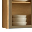 Ver imagem 6 de Armário Aéreo para Cozinha 2 Portas de Vidro 80cm Nobre Marrom/Cinamomo/Cinza