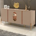 Ver imagem 2 de Balcão Buffet 4 Portas LED Vidro Tambau 180 cm Fendi Freijo Bechara
