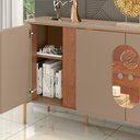 Ver imagem 6 de Balcão Buffet 4 Portas LED Vidro Tambau 180 cm Fendi Freijo Bechara