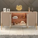 Ver imagem 4 de Balcão Buffet 4 Portas LED Vidro Tambau 180 cm Fendi Freijo Bechara