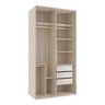 Guarda Roupa Casal Modulado 100% Mdf com 2 Espelhos Reflecta 2 Portas de Correr 3 Gavetas de 1,20m V - 6