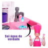 Kit Cozinha Infantil Completa Fogão Forno e Pia Com Acessórios 43 Peças Rosa - 4
