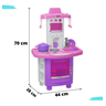 Kit Cozinha Infantil Completa Fogão Forno e Pia Com Acessórios 43 Peças Rosa - 8