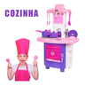Kit Cozinha Infantil Completa Fogão Forno e Pia Com Acessórios 43 Peças Rosa - 9