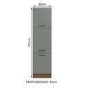 Ver imagem 4 de Paneleiro Armário de Cozinha 60 cm 3 Portas Rustic/Cinza Agata Madesa