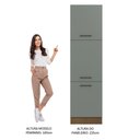 Ver imagem 7 de Paneleiro Armário de Cozinha 60 cm 3 Portas Rustic/Cinza Agata Madesa