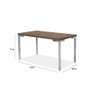 Conjunto Mesa Inovare Cr 1,40x0,80 Mdp-6 Cad.dalia Junco Cr - Junco Marrom - Tampo Tinto Trendi - 3