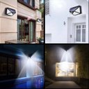 Ver imagem 5 de Super Arandela 100 Led Solar Luminária Parede Sensor de Presença Externo Ip66 6500k