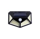 Ver imagem 2 de Super Arandela 100 Led Solar Luminária Parede Sensor de Presença Externo Ip66 6500k