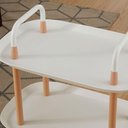 Ver imagem 4 de Mesa Auxiliar Lateral Madeira Carrinho Organizador Multiuso 2 Prateleiras Sacada Churrasqueira Sala