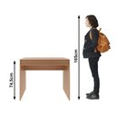 Ver imagem 3 de Mesa Escrivaninha Escritório 90x45x74,5cm com Gaveta Me4173 Amêndoa Tecnomobili