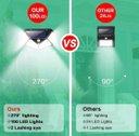 Ver imagem 7 de Kit 2 Super Arandelas 100 Led Solar Luminária Parede Sensor de Presença Externo Ip66 6500k