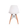 Cadeira Charles Eames Eiffel Branca Base Madeira Sala Cozinha Jantar - 4