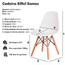 Ver imagem 5 de Cadeira Charles Eames Eiffel Branca Base Madeira Sala Cozinha Jantar
