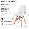Cadeira Charles Eames Eiffel Branca Base Madeira Sala Cozinha Jantar - 5