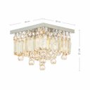 Ver imagem 3 de Luminária Ambar Plafon de Cristal Legitimo Painel de 25x25cm