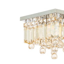 Luminária Ambar Plafon de Cristal Legitimo Painel de 25x25cm - 2