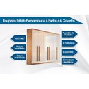 Ver imagem 2 de Guarda Roupa Casal 6 Portas e 6 Gavetas Pernambuco Naturale - Rufato