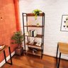 Estante Alta 5 Prateleiras Martinucci Iron IREA0818NANAP Home Office Nogal - 2