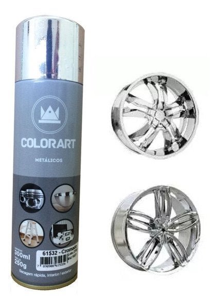 Tinta Spray Cromado Metal Colorart 300ml - 1
