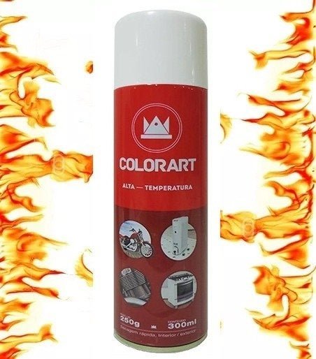 Tinta Spray Alta Temperatura Branco Colorart 300ml - 2