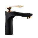 Ver imagem 1 de Torneira Banheiro Monocomando Baixa Preta e Dourada