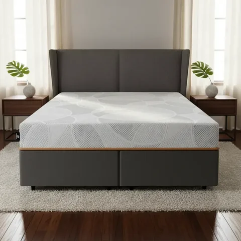 Cama Box com Colchão Ortopédico de Espuma D33 a Vácuo Sonno Full - Lucas Home - Queen