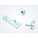 Ver imagem 1 de Kit de Acessórios para Banheiro 3 Peças em Vidro Incolor