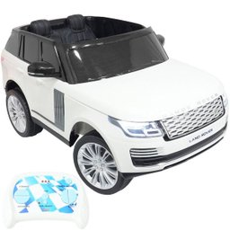 Mini Carro Elétrico Infantil 24v Range Rover Banco de Couro Mp5 Controle Branco Brinqway Bw- - 2