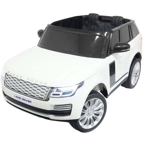 Mini Carro Elétrico Infantil 24V Range Rover Banco de Couro Mp5 Controle Branco Brinqway Bw-