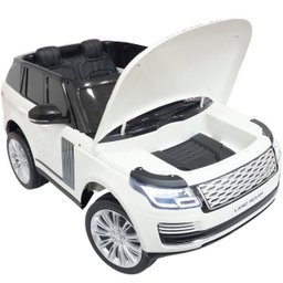 Mini Carro Elétrico Infantil 24v Range Rover Banco de Couro Mp5 Controle Branco Brinqway Bw- - 4
