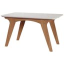 Ver imagem 1 de Mesa para Sala de Jantar Selena 130x80cm com Tampo de Mdf/vidro Cimol Nature/off White