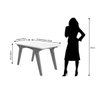 Mesa para Sala de Jantar Selena 130x80cm com Tampo de MDF/Vidro Cimol Nature/Off White - 2