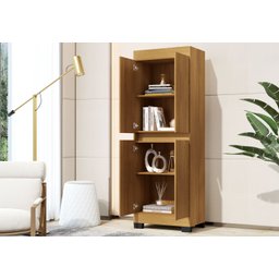Armário Multiuso Escritório Quarto 4 Portas Gael Rede Móveis - 3